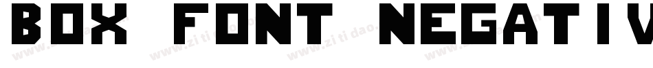 Box Font Negative字体转换